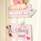 Birthday welcome sign | door sign | Minnie mouse door hanger | Party decoration | Birthday door hanger | Candyland theme birthday