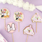 Gold Minnie and daisy cupcake toppers | Minnie Mouse birthday | Daisy party | Minnie and daisy cupcakes | cupcake decor | birthday decor