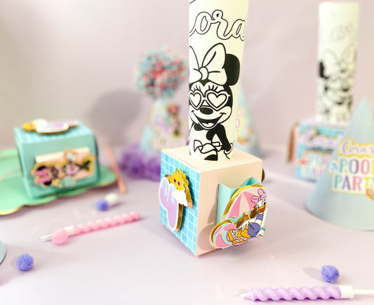 Pool 12 Coloring activity favors | kids party favors | personalized party favors | Minnie pool party | Minnie Mouse customizable favors